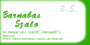 barnabas szalo business card